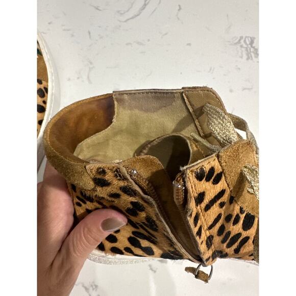 Johnny Was Women’s JUNIA LEOPARD HI TOP EMBROIDERED SNEAKER, EUC, Size 8 - Picture 9 of 10